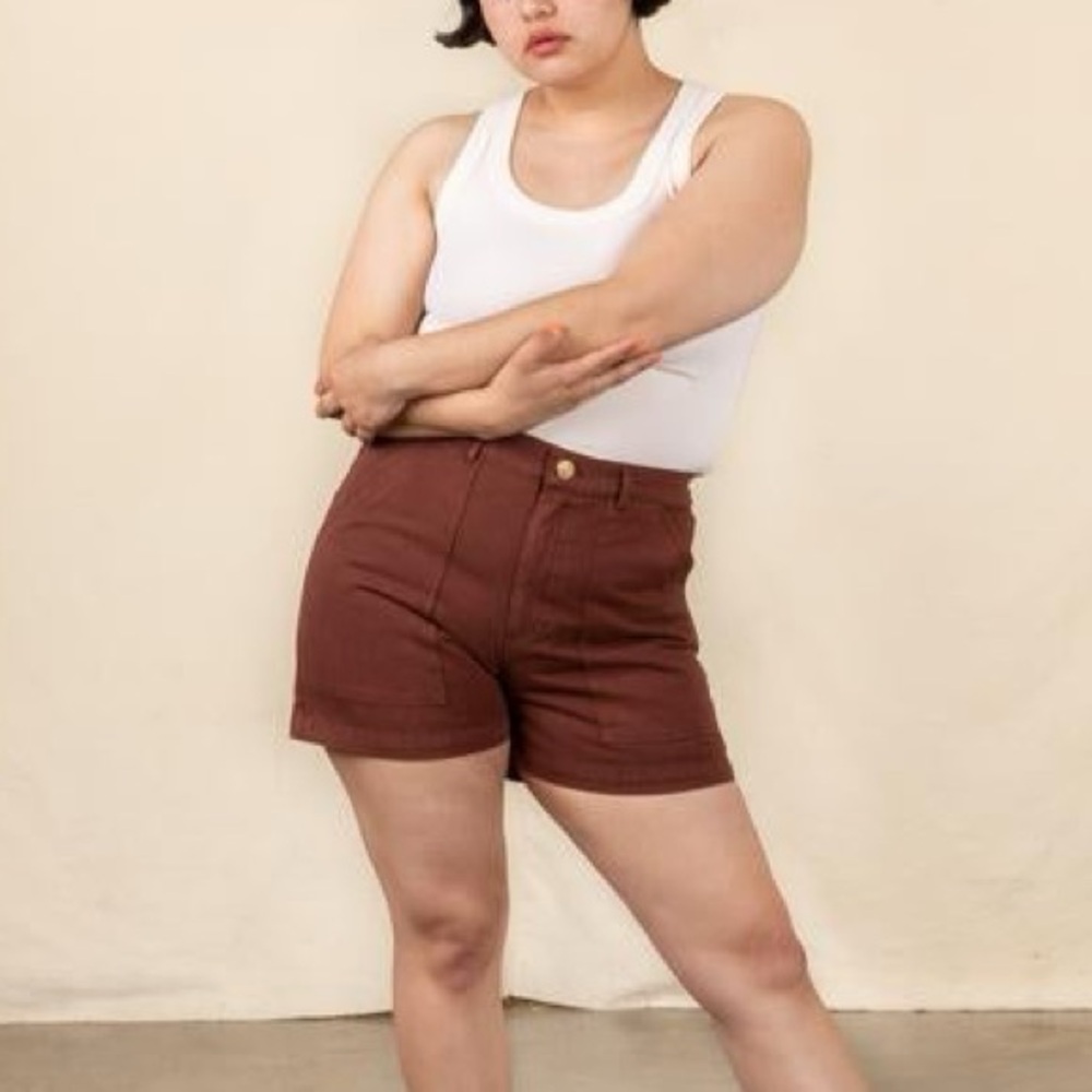 Big Bud Press High-Waisted Brown Shorts